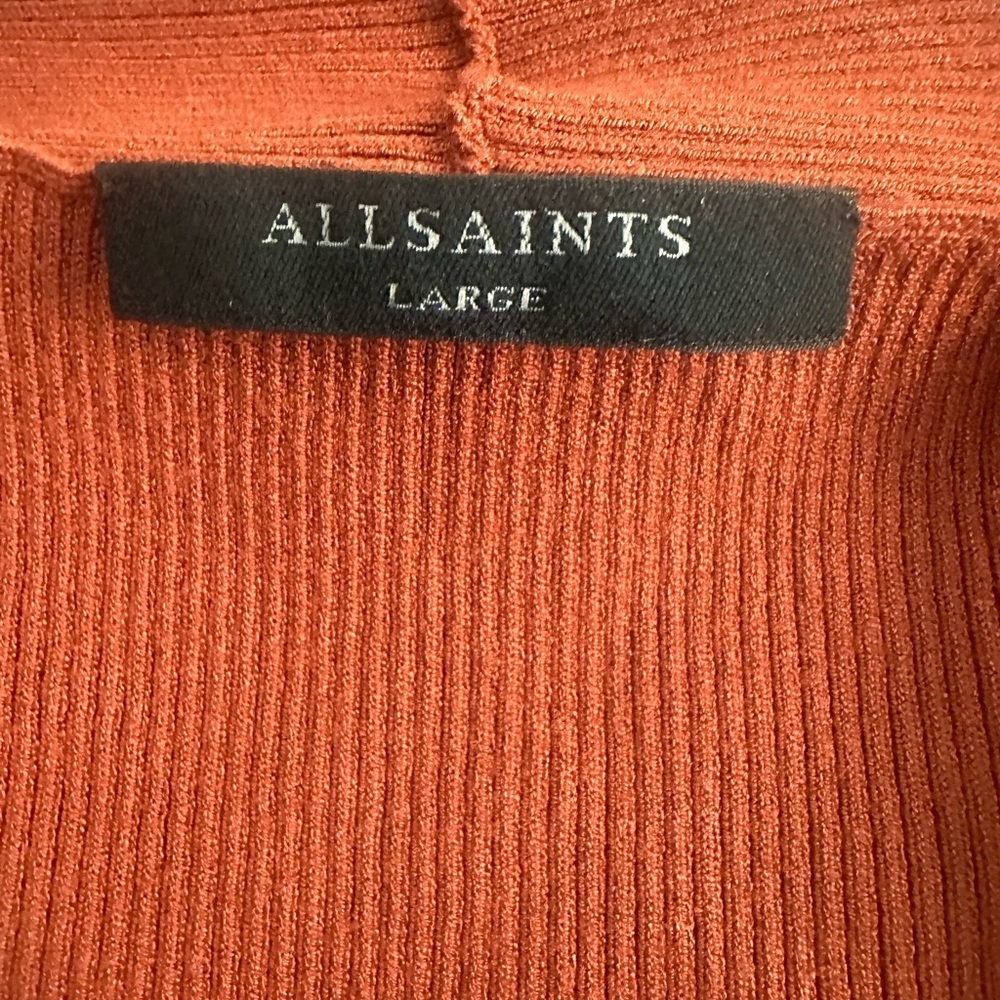 ALLSAINTS Rea Ribbed Midi Dress - Picture 8 of 13
